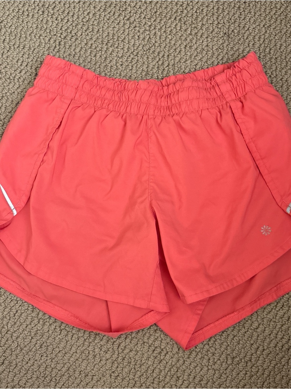 Athleta Coral Pink Athletic Running Shorts
